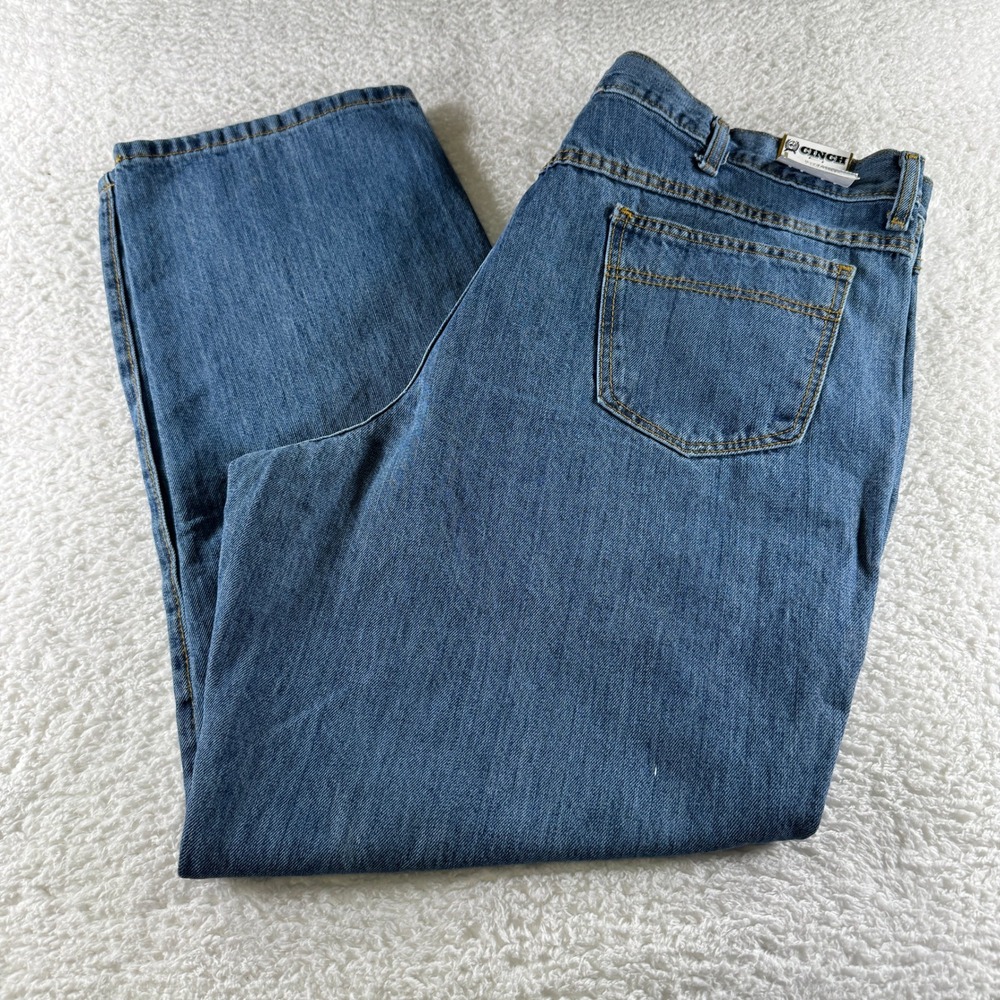 Cinch Green Label Relaxed Original Rise Tapered Leg 40x30 Jeans Blue NEW NWT